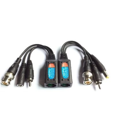 BAL-8MP-RJ45-PVA Video Power Audio passive transmitter & receiver Balun supports CVI TVI AHD CVBS