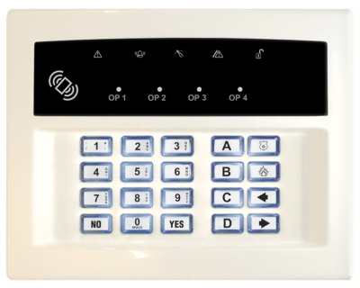 Convenient, wireless and easy to use The wireless arming keypad comes complete with system status indicators, allowing you to see the status of your system without having to go to the panel. The LEDRKP-WE has an integrated proximity tag reader, making setting and unsetting the system even easier. Keypad controlled outputs Wired automation outputs can be triggered on the panel, for example opening electrical gates, lighting, garage doors. Compatibility LEDRKP-WE is only compatible with Enforcer: V9.5 and above (Non-APP), V2.1 and above (APP), Enforcer v10 and above, and EURO: V9.5 and above (Non-APP), V2.1 and above (APP), and EURO v10 and above. Entry and exit tones Clear, audible tones give confirmation of entry to, or exit from the property. Instant two way device control (ITDC) The ITDC technology enables instant wake up and instant sleep of each device on the system, allowing continuous communication between the control panel and wireless devices whilst preserving battery power. This technology not only provides installers with total control of each device, but also gives users peace of mind that they have a reliable and secure wireless system: Ensuring that all wireless detection devices know when the system is armed and disarmed Ensuring that they are awake as soon as the system is armed Enforcer two-way wireless technology with high security encryption The two-way wireless protocol has been developed by Pyronix to ensure that the communication between all wireless system components is protected on a very high security level. The protocol uses the 128 bit Pyronix advanced encryption. With new plastics, the LEDRKP/WHITE-WE is consistently stylish with the current surface and flush mount wired keypads. If flush mounting is desired, an optional backbox is available separately to achieve the perfect finish. Signal strength indicator One of the key advantages of implementing of the SSI technology is to allow the installer to view the wireless transmission signal strength on both the control panel and wireless devices in real time.