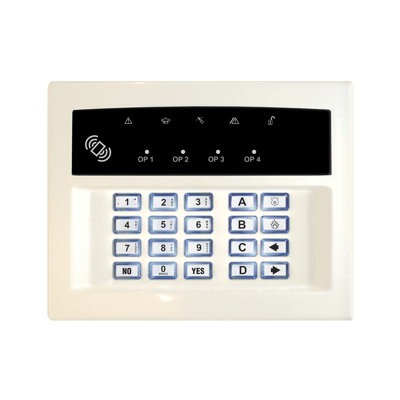 Convenient, wireless and easy to use The wireless arming keypad comes complete with system status indicators, allowing you to see the status of your system without having to go to the panel. The LEDRKP-WE has an integrated proximity tag reader, making setting and unsetting the system even easier. Keypad controlled outputs Wired automation outputs can be triggered on the panel, for example opening electrical gates, lighting, garage doors. Compatibility LEDRKP-WE is only compatible with Enforcer: V9.5 and above (Non-APP), V2.1 and above (APP), Enforcer v10 and above, and EURO: V9.5 and above (Non-APP), V2.1 and above (APP), and EURO v10 and above. Entry and exit tones Clear, audible tones give confirmation of entry to, or exit from the property. Instant two way device control (ITDC) The ITDC technology enables instant wake up and instant sleep of each device on the system, allowing continuous communication between the control panel and wireless devices whilst preserving battery power. This technology not only provides installers with total control of each device, but also gives users peace of mind that they have a reliable and secure wireless system: Ensuring that all wireless detection devices know when the system is armed and disarmed Ensuring that they are awake as soon as the system is armed Enforcer two-way wireless technology with high security encryption The two-way wireless protocol has been developed by Pyronix to ensure that the communication between all wireless system components is protected on a very high security level. The protocol uses the 128 bit Pyronix advanced encryption. With new plastics, the LEDRKP/WHITE-WE is consistently stylish with the current surface and flush mount wired keypads. If flush mounting is desired, an optional backbox is available separately to achieve the perfect finish. Signal strength indicator One of the key advantages of implementing of the SSI technology is to allow the installer to view the wireless transmission signal strength on both the control panel and wireless devices in real time.