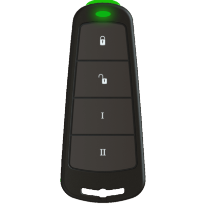 Pyronix KEYFOB-Two way wireless keyfob, Simple and easy way to arm and disarm your system, 4 Buttons & 8 Functions,Rolling code high security encryption.