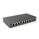 8 x 10/100Mbps PoE/PoE+ Ports (110W) and 2xGE Uplink Ports, Unmanaged Desktop Steel Case Switch Home Office, Retails, Cafe, Villa, Surveillance etc