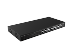 24-Port 10/100 Mbps with 2-Port Gigabit + 1 Combo SFP Uplink Port Rackmount PoE Switch