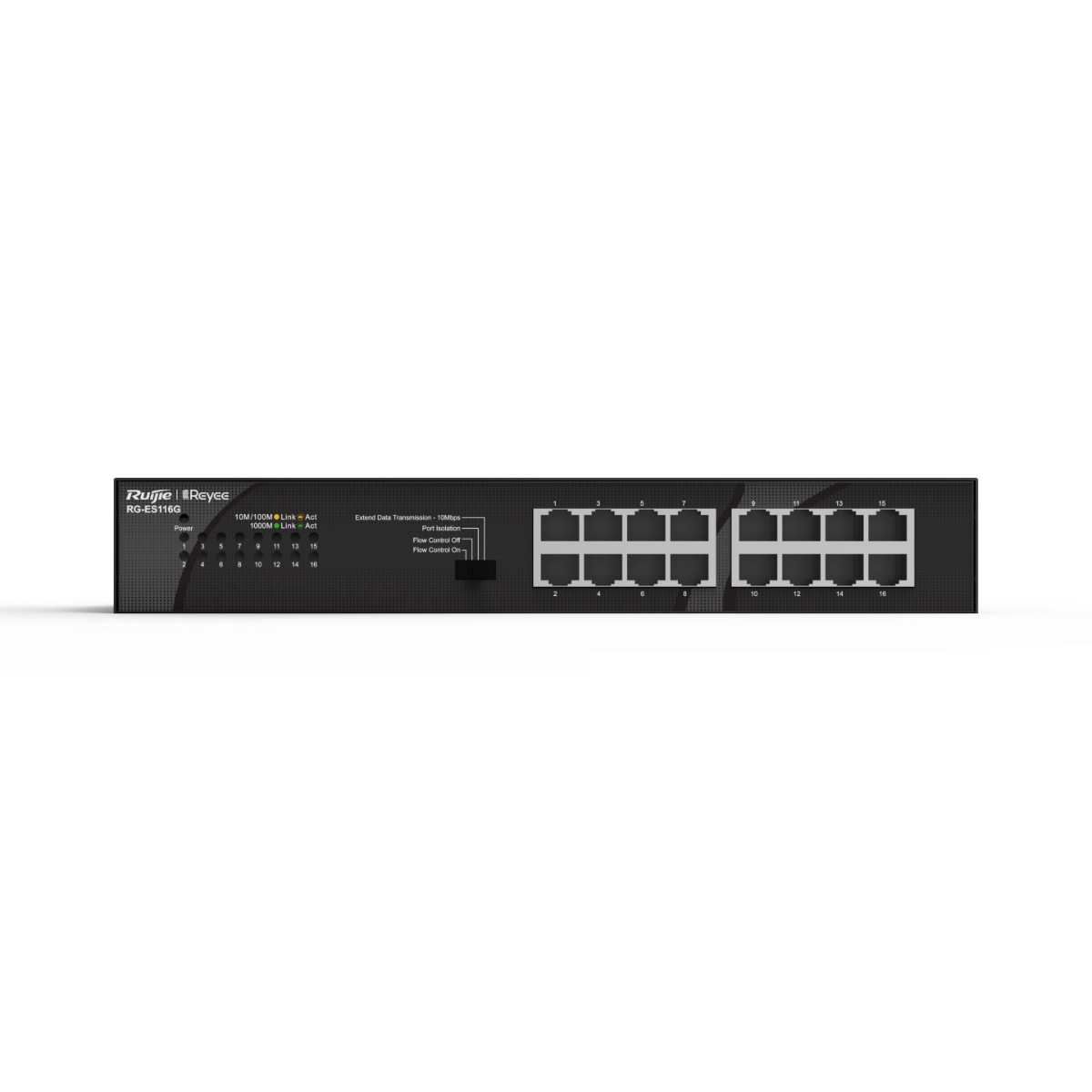 Unmanaged switch, which is visible on Ruijie Cloud APP Large buffer for smooth data transmission Intelligent PoE management High network reliability High-quality design Adaptation to various scenarios